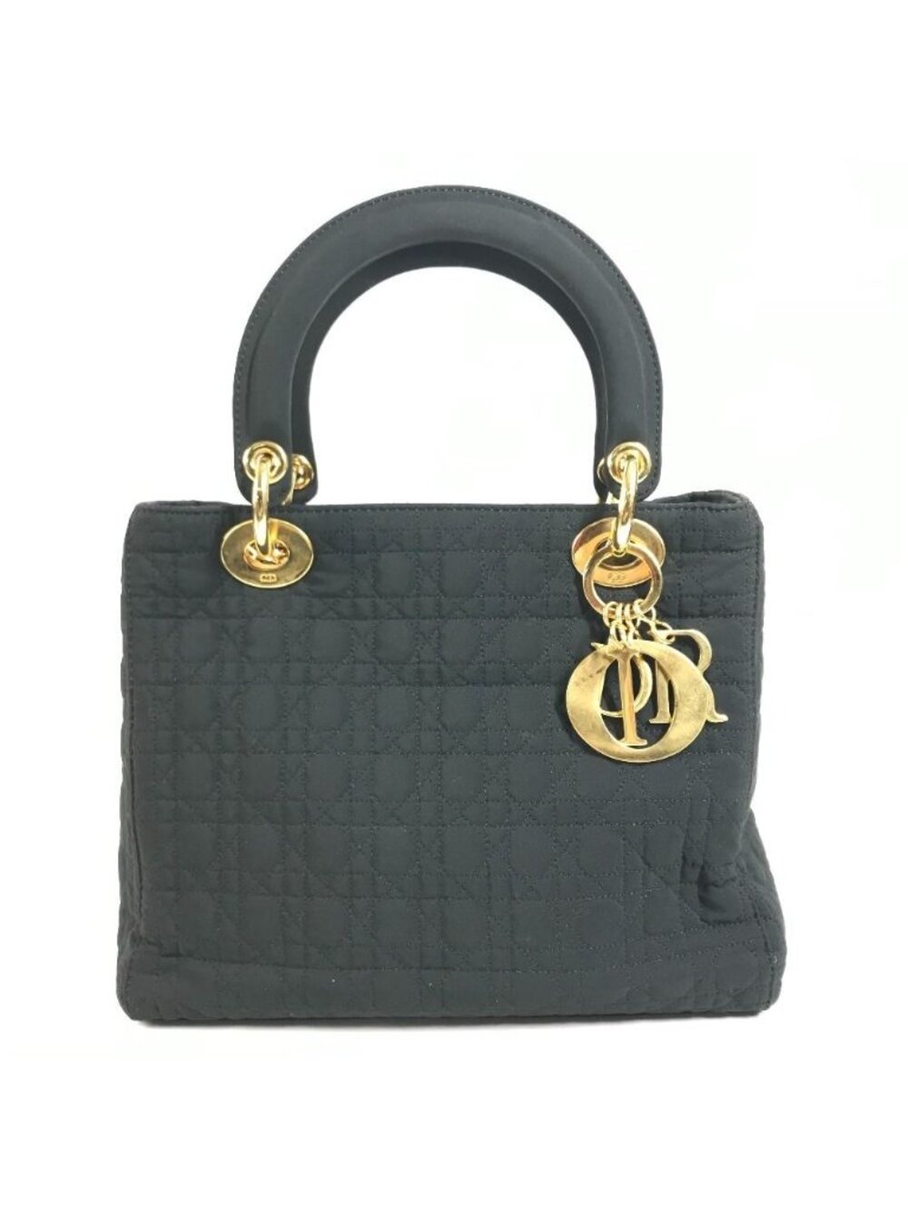Dior Handbag Cannage Lady Dior Nylon Black